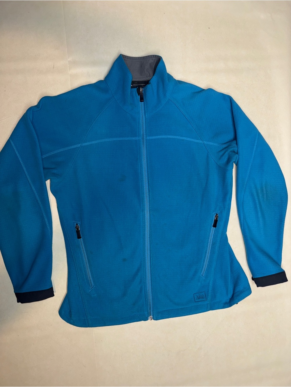 REI Bright Teal Full-Zip Utility Fleece Jacket